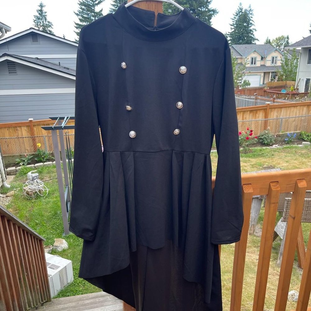 Black tunic top High Low